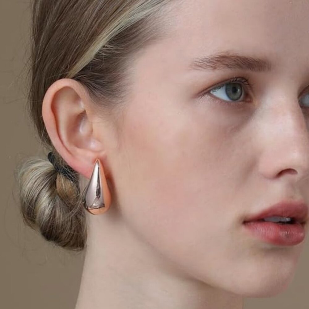 Rose Gold Bulgari Style Earrings